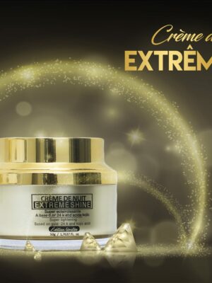 Crème de nuit visage extrême shine 24k d'or Super éclaircissante 50g