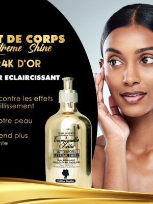 Lait corporel EXTRÊME shine 24k d'or  super eclaircissant 500ml