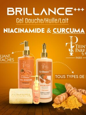 Gamme brillance +++ A base de curcuma et Niacinamide