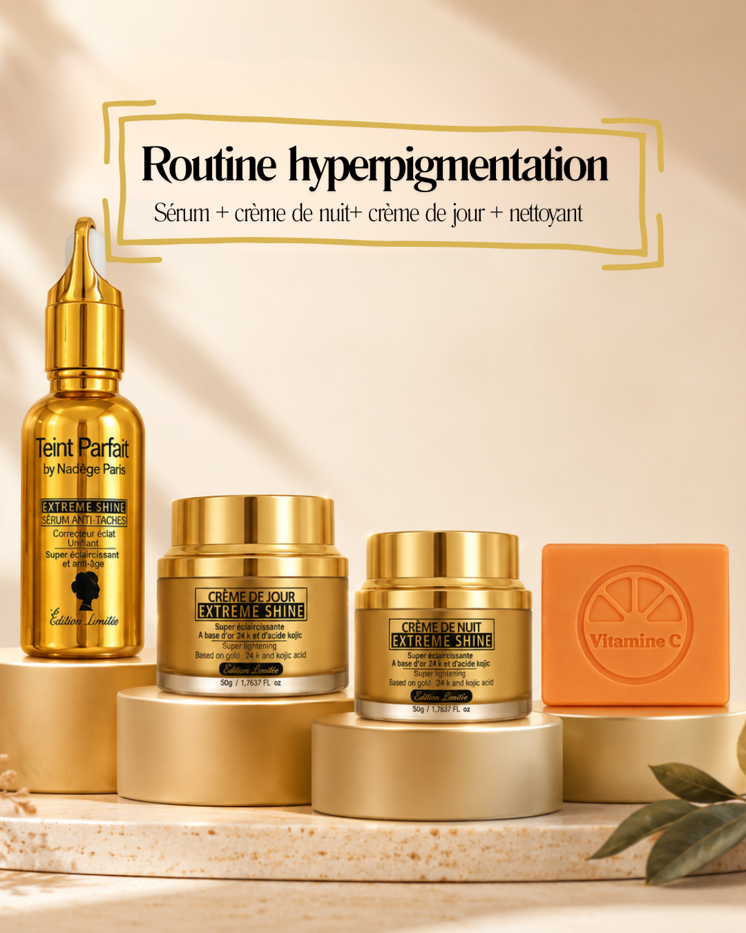 Elegant Beauty Product Set Display
