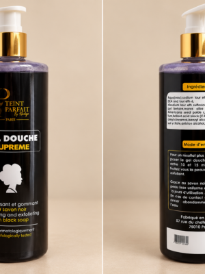 Gel douche Suprême - Éclaircissant et gommant au savon noir